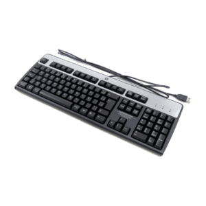 Clavier HP filaire noir avec port USB